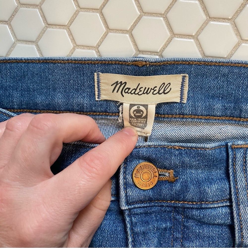 Madewell Jeans Mid-Rise Kick Out Flare Ankle Boho Cherryville Size 30 - Picture 5 of 11